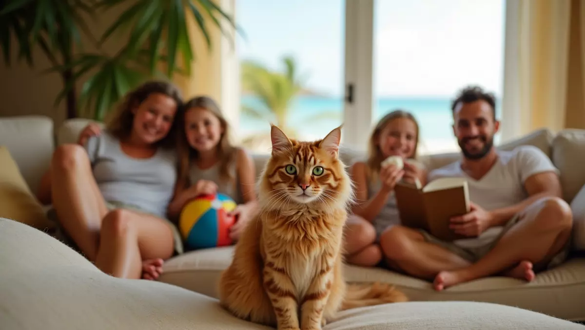 un chat pour les vacanciers